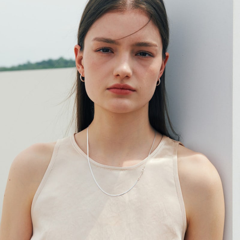 Verte [925 Silver] Deux.silver.131 / Basic Earring (2 Size)