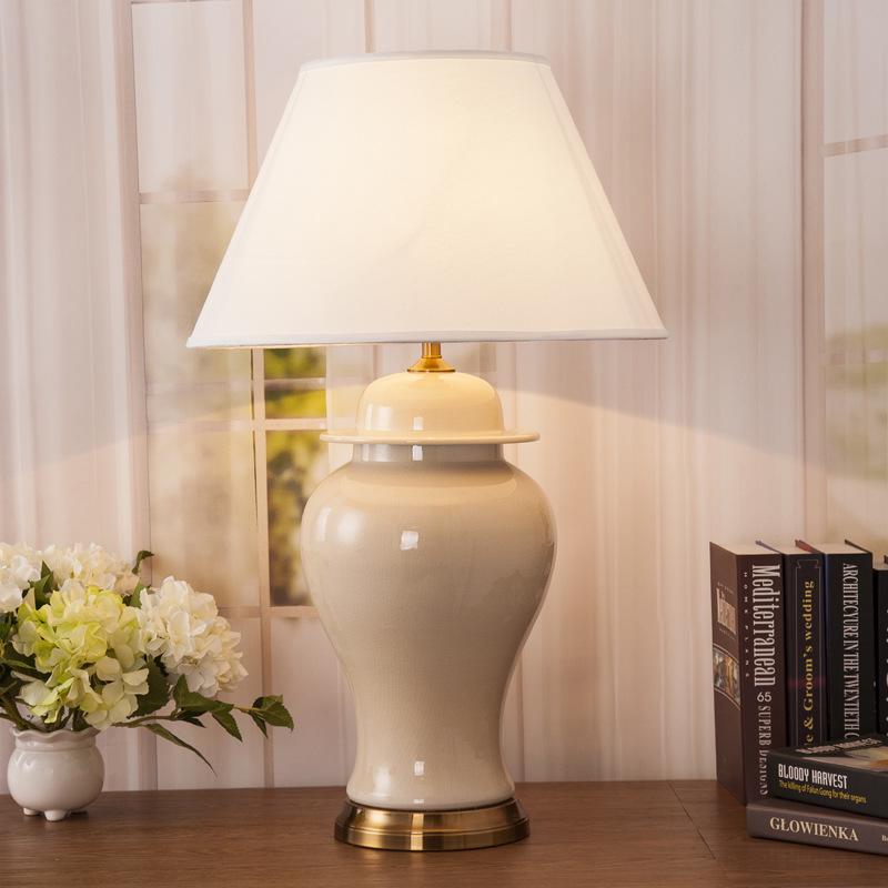 Modern American LED Ceramic Table Lamp for Living Room, Bedroom, or Study