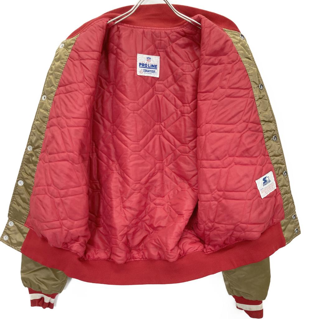 STARTER 90's USA Made NFL 49ers Stadium Jacket Jacket L Red X brownUsed