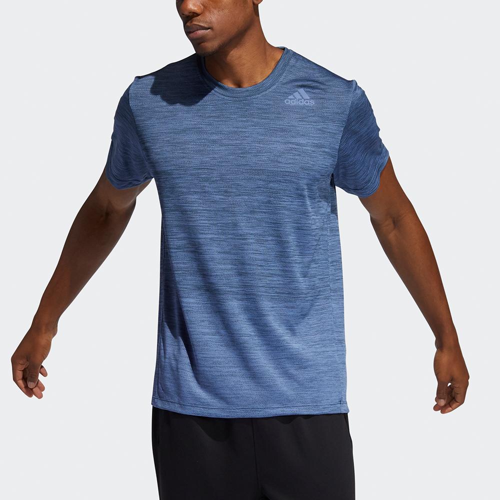 Adidas Gradient Tee Sports Training Crew Neck Short Sleeve Men Tops Blue GM0636