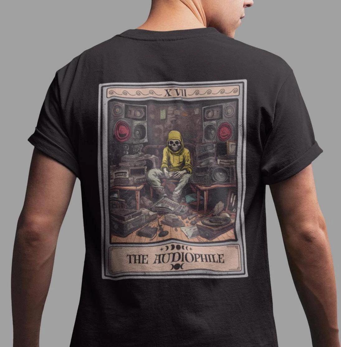 Audiophile Tarot Card Shirt - Back Print Audio Lover Gift S