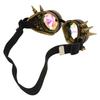 Halloween Kaleidoskop Rave-Brille Regenbogen Kristallgläser Verstellbar Trippy Psychedelisch Steampunk-Brille Bronze