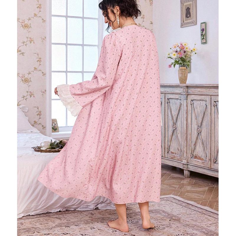 Sweet Floral Lace Ruffle Camisole & Pajama Set for Women - European & American Spring/Autumn Style