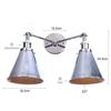 Vintage 2-Lights Wall Light Industrial Black Red Bronze Wall Sconce E27 Metal Shade Vanity Lamp Bathroom Mirror Lighting