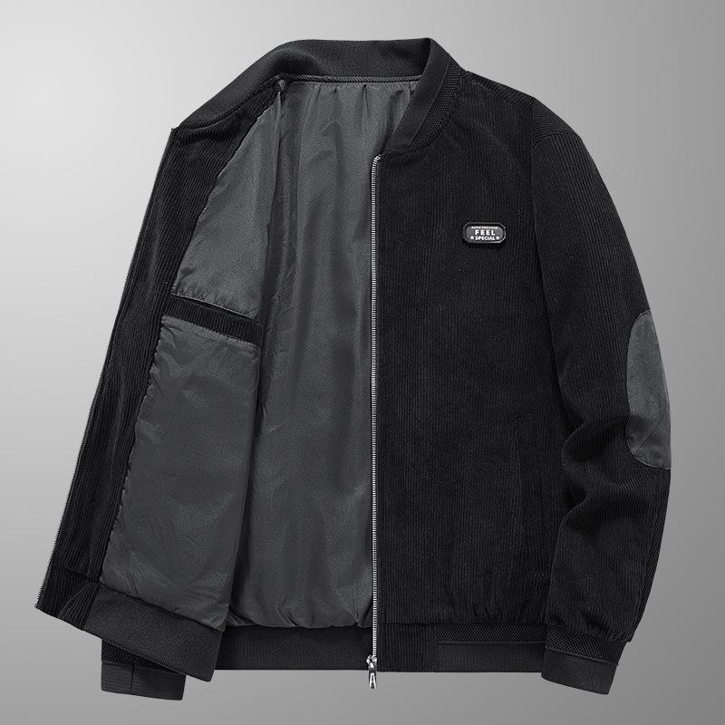 Corduroy Jacket Men's New Retro Baseball Collar Spring and Autumn Coat Youth Business Casual Men's Fashion