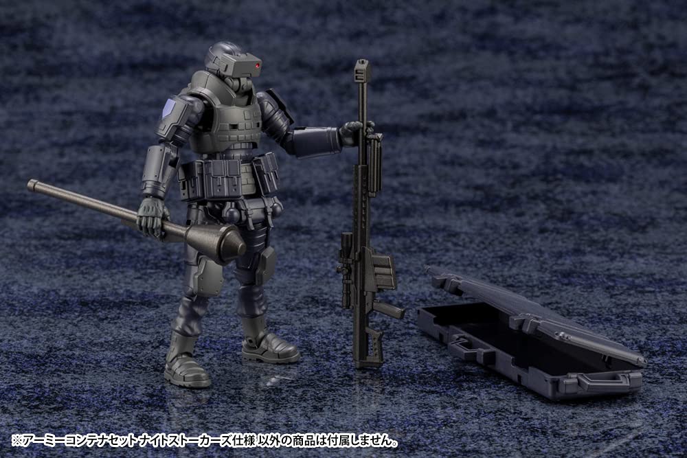 Zestaw pojemników wojskowych Hexa Gear, Wersja Night Stalkers, Szerokość całkowita: Około. 63 mm, Model Plastikowy w Skali 1/24, HG101