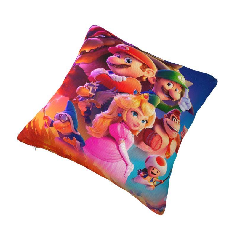 Custom Modern Marioes Video Game Sofa Cushion Cover Polyester Manga Pillow Case
