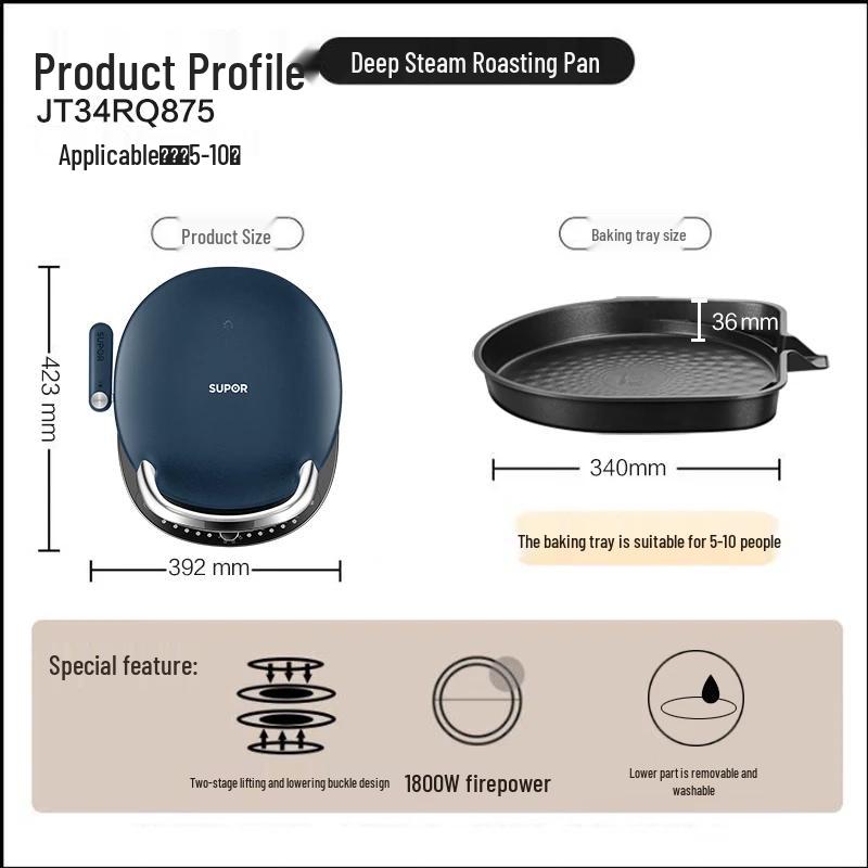 SUPOR Multi-Function Electric Griddle & Sandwich Maker