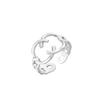 Stainless Steel Vintage  Cuff Rings for Women Girl Elegant Fashion New Non-fading Jewelry Lady Gift Party