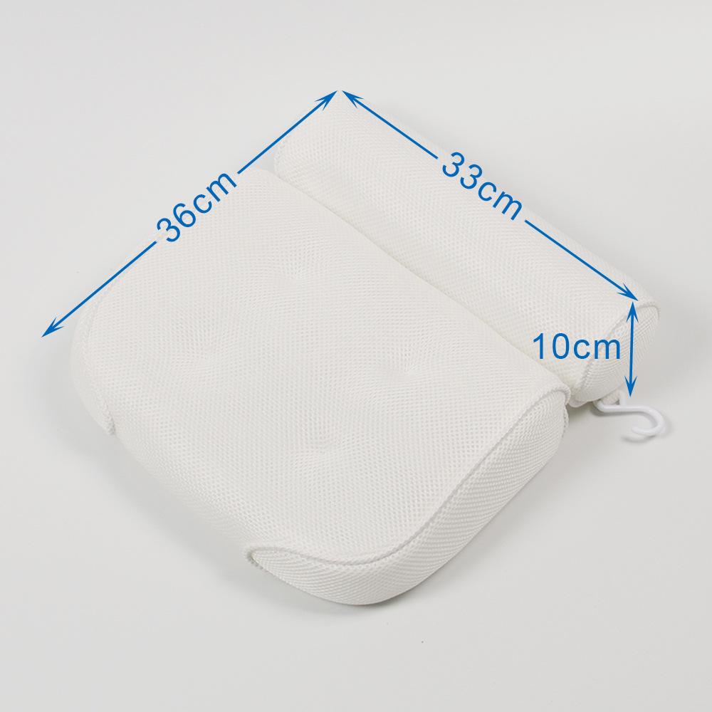 3D Mesh Bath Pillow with Suction Cups for Bathtub & SPA