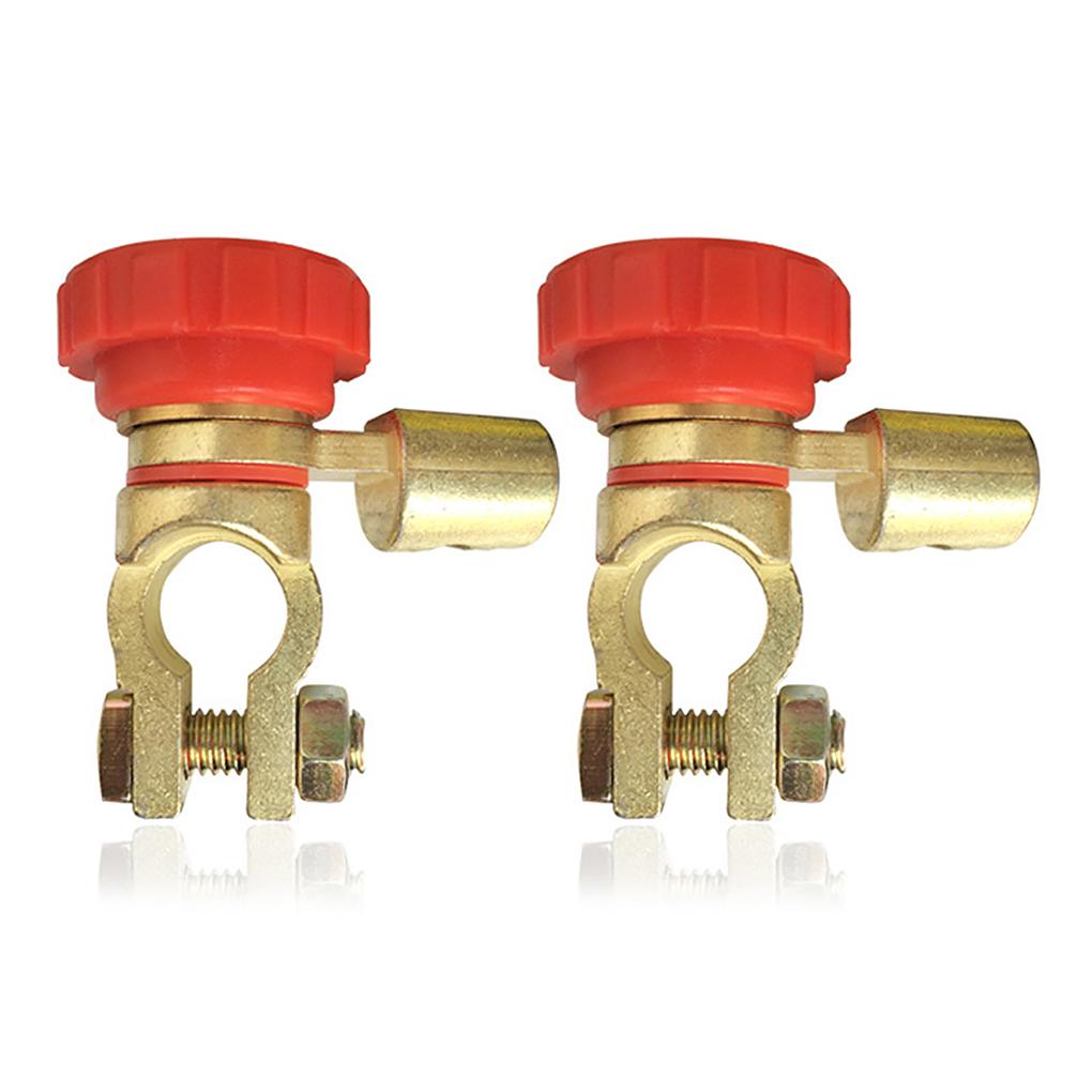 

2 Pieces Metal Automotive Battery Switch Detachable 4-6AWG Rotatable Replacement Circuit Breaker Clamp Accessories