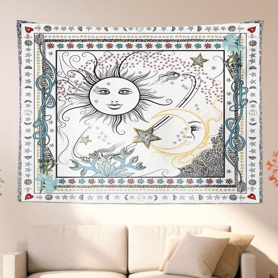 

Celestial Sun and Moon Tapestry Bohemian Wall Art for a Mystical Unique Enchanting and Magical Decor Statement 74x94cm(29x37in)