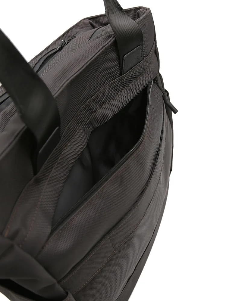 Official Haruyama Men's Business Tote Bag with Magnetic Buckle, Year-Round, D. Brown, Black