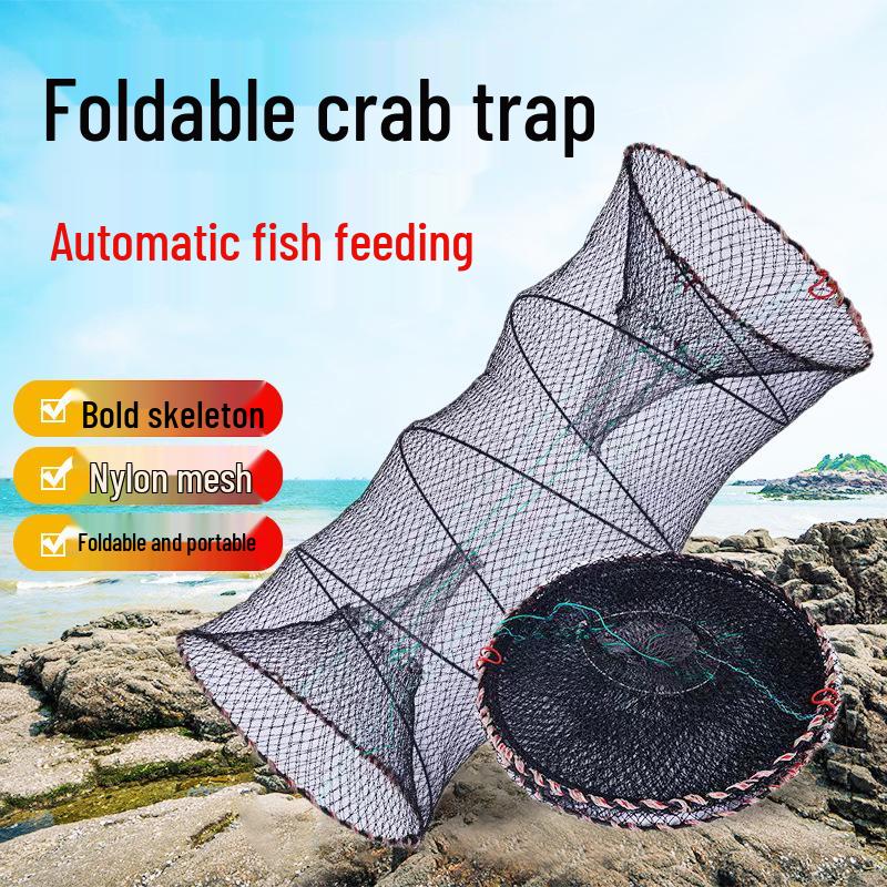 Round Foldable Crab and Shrimp Fishing Net and Lobster Cage