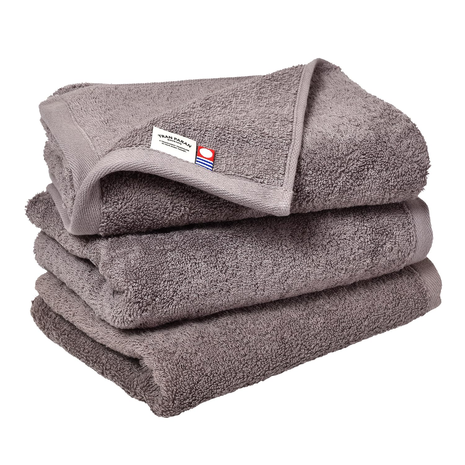 

Tramparan Imabari Towel Face Towel Set of 3 Luxe Made in Japan Thick Hotel Specifications Water Absorbent Cotton 100% (Cocoa Brown)