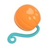 Automatic Rolling Ball 2 Speed Smart LED Light Emitting Electric Interactive Cat Toy for Cats Pumpkin