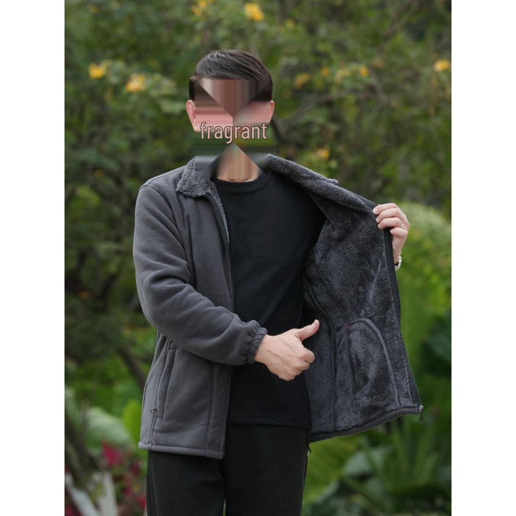 Men's Thickened Fleece Jacket - Spring Cardigan Outerwear