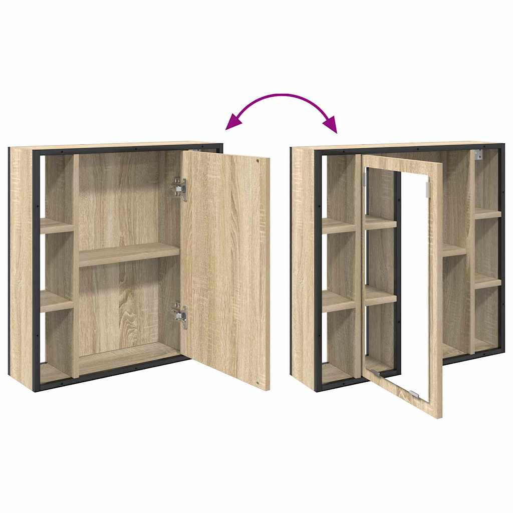 Bathroom Furniture Set with Shelf and Door 3 Pcs Brown Particleboard