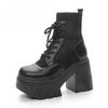 11cm Fashion Women's Cool Boots Summer Mesh Surface Thick Sole Boots for Women Chunky Heel Platform Ankle Boots Botas Para Mujer