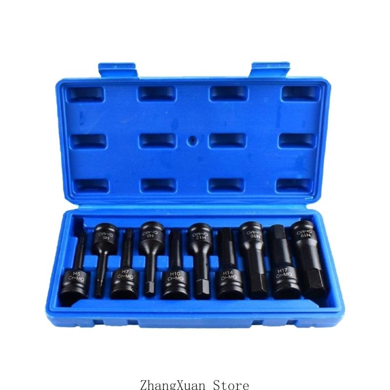 High Strength Driver Set Standard 1/2Inch Pneumatic Wrench Drive Impact Socket Suitable For Electrics Air Devices 3XUF