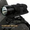 Tactical Flashlight Holster with Rotatable Belt Clip - Durable Polyester 360° Reel for Easy Attachment Ideal for Hunting Fishing