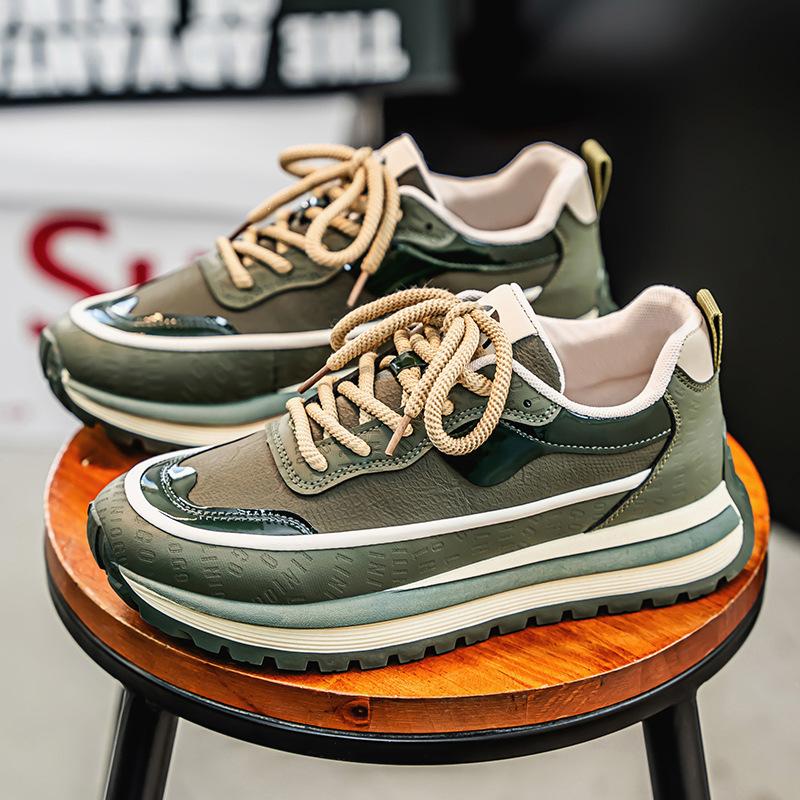 

New men s niche new versatile casual sports running shoes student trend retro 44 зелёный