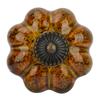 European Ceramic Pumpkin Door Knobs Cabinet Handles Single Hole Cupboard Drawer Pulls (White)