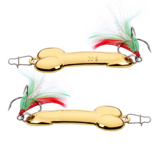 Metal Fishing Lure Bass Freshwater Saltwater Casting Hard Bait Treble Hook