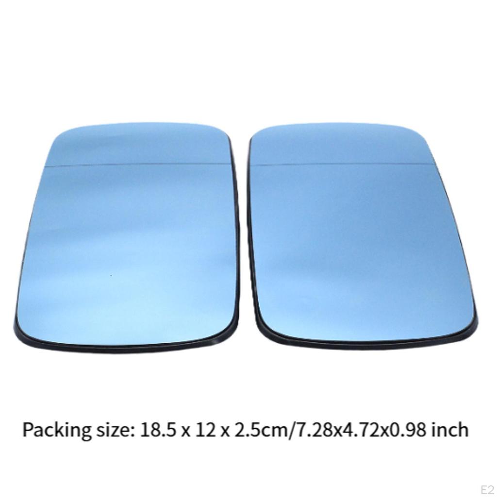 2x Mirror Glass Heated Replacement Driver Passenger Side for 3 Series E46