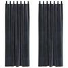 Blackout Curtains 2 pcs Dark Grey 140 x 245 cm Velvet
