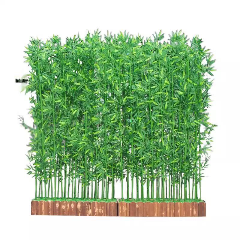 Artificial Bamboo Partition Screen with Encrypted Plastic for Indoor Floor Decoration