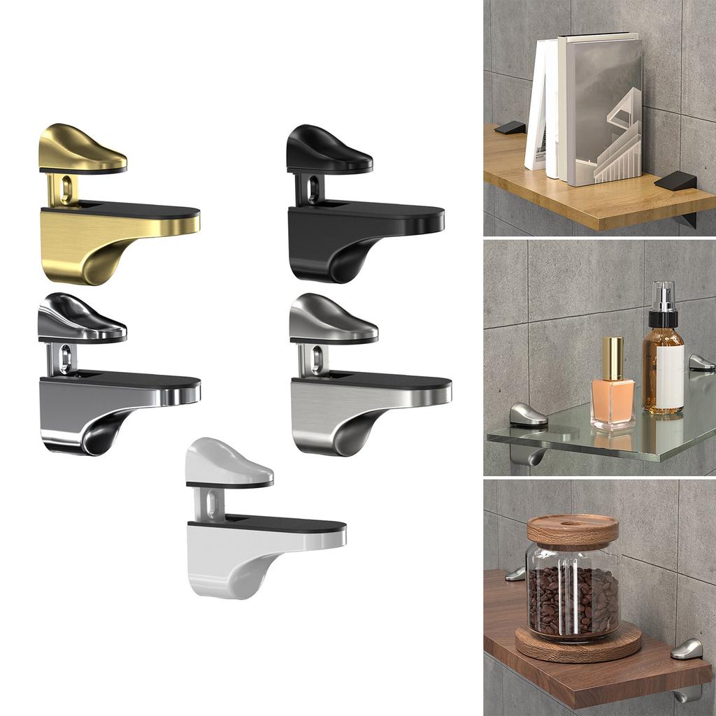 Supporti Regolabili per Mensole in Vetro Morsetto in Metallo Montaggio a Parete Supporto Versatile per Mensole in Vetro per Bagno