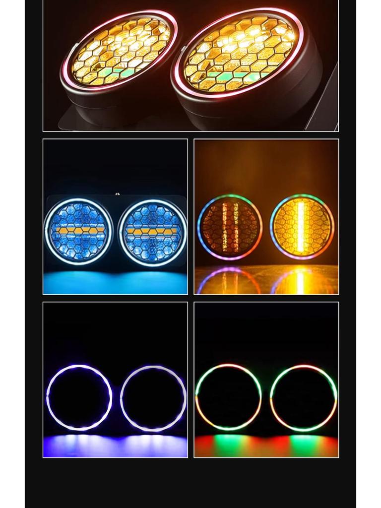 LED Dual-Eye Retro Splicing Matrix Stage Light for Live Theater and Colorful Running Horse Effects