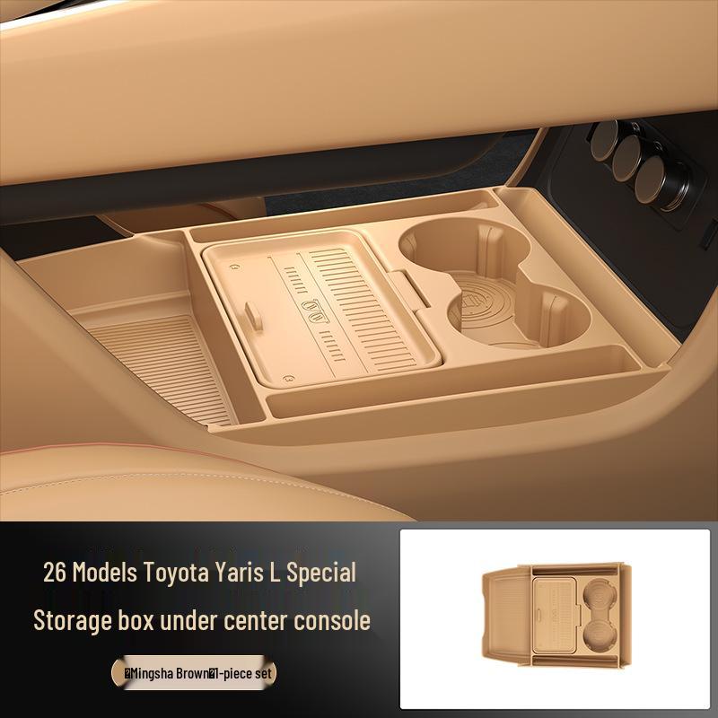 

Fits 26 Toyota BZ7 models: Center Console Lower Silicone Storage Box & Glasses Holder Car Accessories.