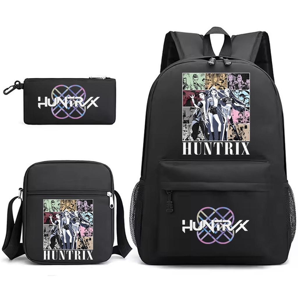 Kpop Dívčí batoh Vysokoškolský styl Velká kapacita Lehký Cestovní batoh Taška Třídílná sada
