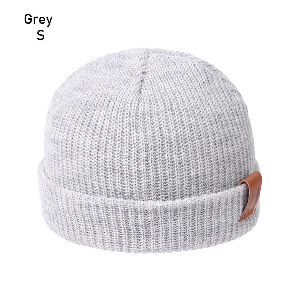 

Winter Adult Cold Proof Baby Cap Knitted Hat Winter Hat Kids Beanie grey-S