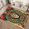 Majestic Lion with Crown and Eagle Art Design Living Room Carpet Suitable for use as an anti-slip for living room bedroom sofas
