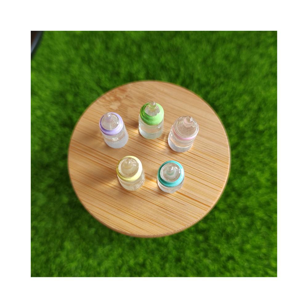 Doll House Toys 3D BB Bottle Resin Cabochon Baby Milk Bottles Pendant Keychain Supplies Ornament Jewelry DIY Accessories