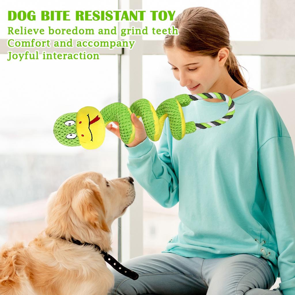 Dog Toys, Interactive Tug Of War, Pulling, Vocalization, Resistance Training, Pet Supplies, Spiral Long Necked Snake Toys