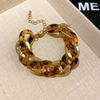 Geometric Chain Leopard Print Necklace Autumn and Winter Simple High-end Clavicle Chain Personalized Retro Fashion Temperament Jewelry