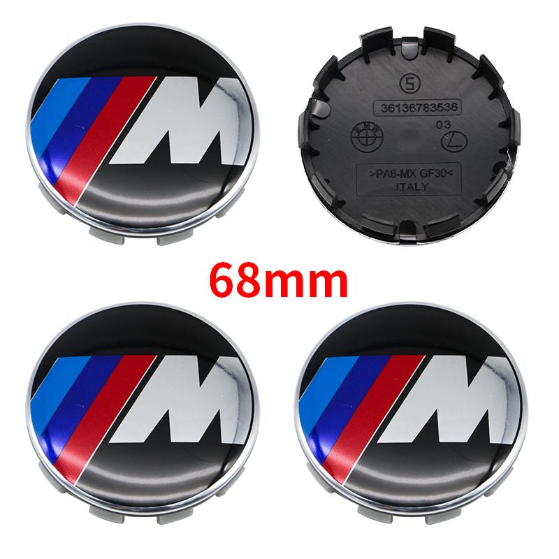 BMW 4Pcs 56mm 68mm Wheel Center Caps For BMW 50th Anniversary M Power Carbon Fiber Hubcap Emblem Badge E46 E90 F10 F30 G20 X5