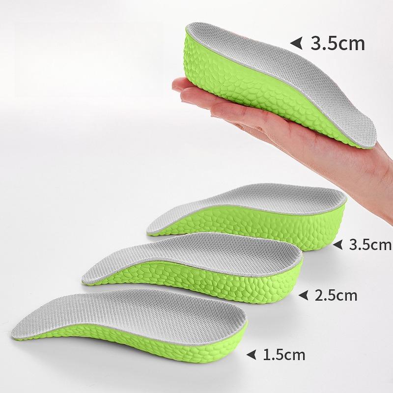 Arch Support Height Increase Insoles Half Pads Orthopedic Breathable Memory Foam 7 Points Lifts Shoe Pads Flat Feet Support