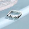 New Retro Popular Personality Chain Shaped 925 Sterling Silver Jewelry Not Allergic Geometric Twist Exquisite Women Rings R196