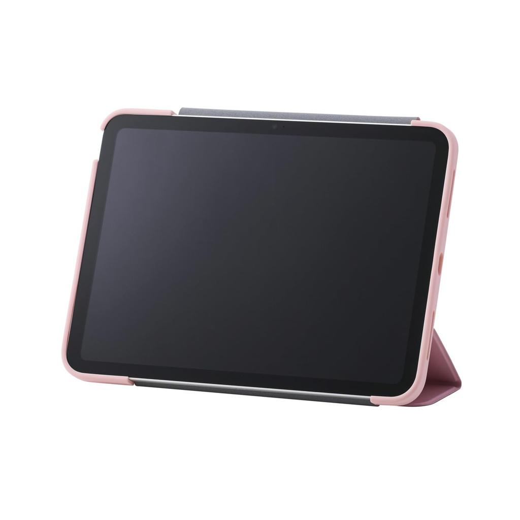 Elecom Hülle für iPad 11. Generation A16 und 10. Generation Auto Soft Klar Hellrosa Rahmen 11-Zoll (2025) 10,9 Zoll (2022), 2-Winkel-Ständer,