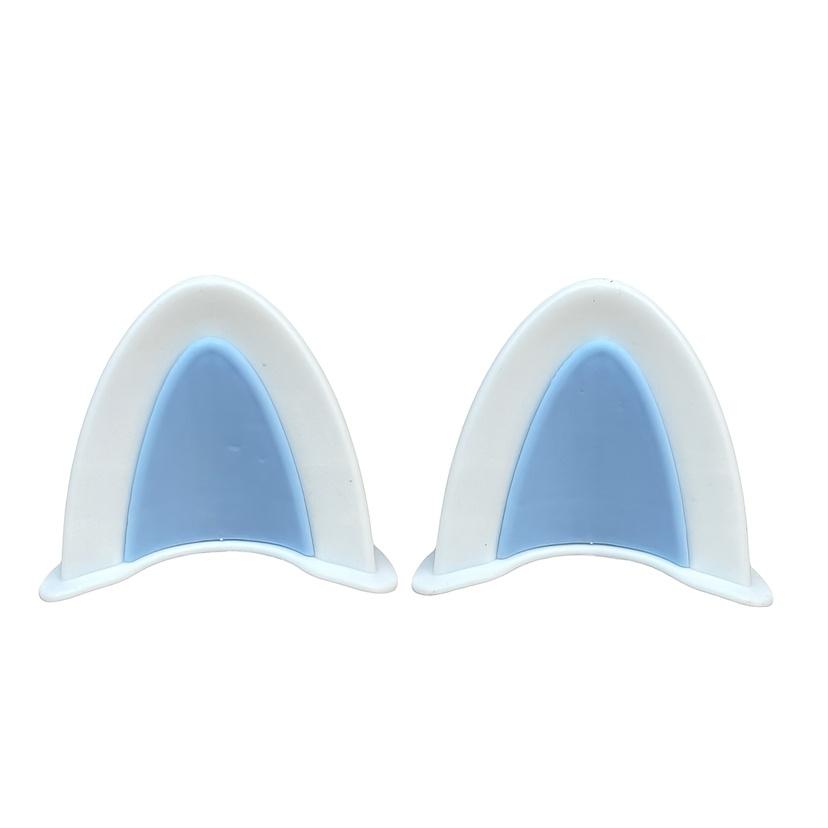 Two Pieces Per Package of Adorable Cat Ear-Shaped Steamed Buns (Mirror Not Included) Car Steering Wheel Decoration - Adhesive Dashboard Trim