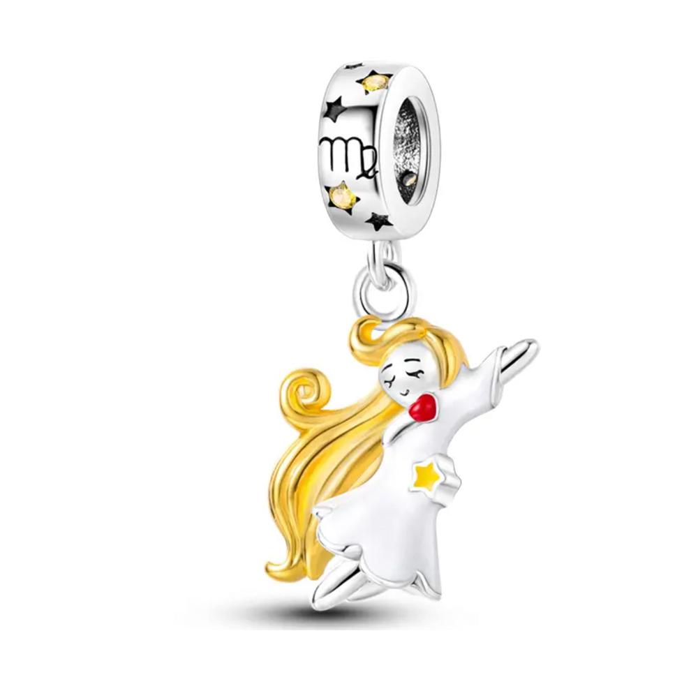 copper Cartoon Zodiac Bead Charms Fluorescent Pendant Suitable Ideal For Bracelets Do It Yourself Womens Jewellery Accessories