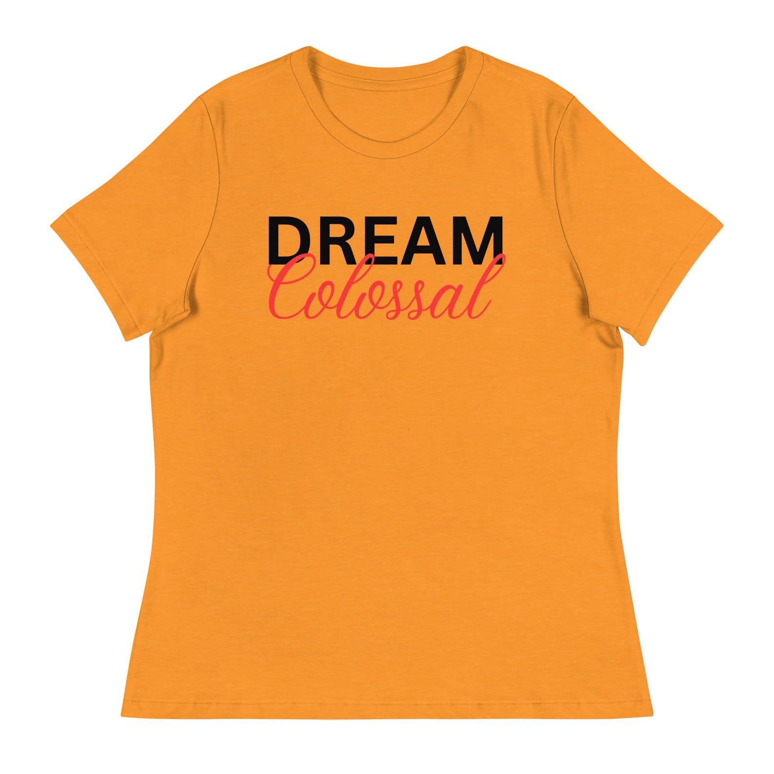 Dream Colossal - Empowering Women Relaxed Fit Inspirational Tee for Everyday Comfort and Motivation (Black) 4XL