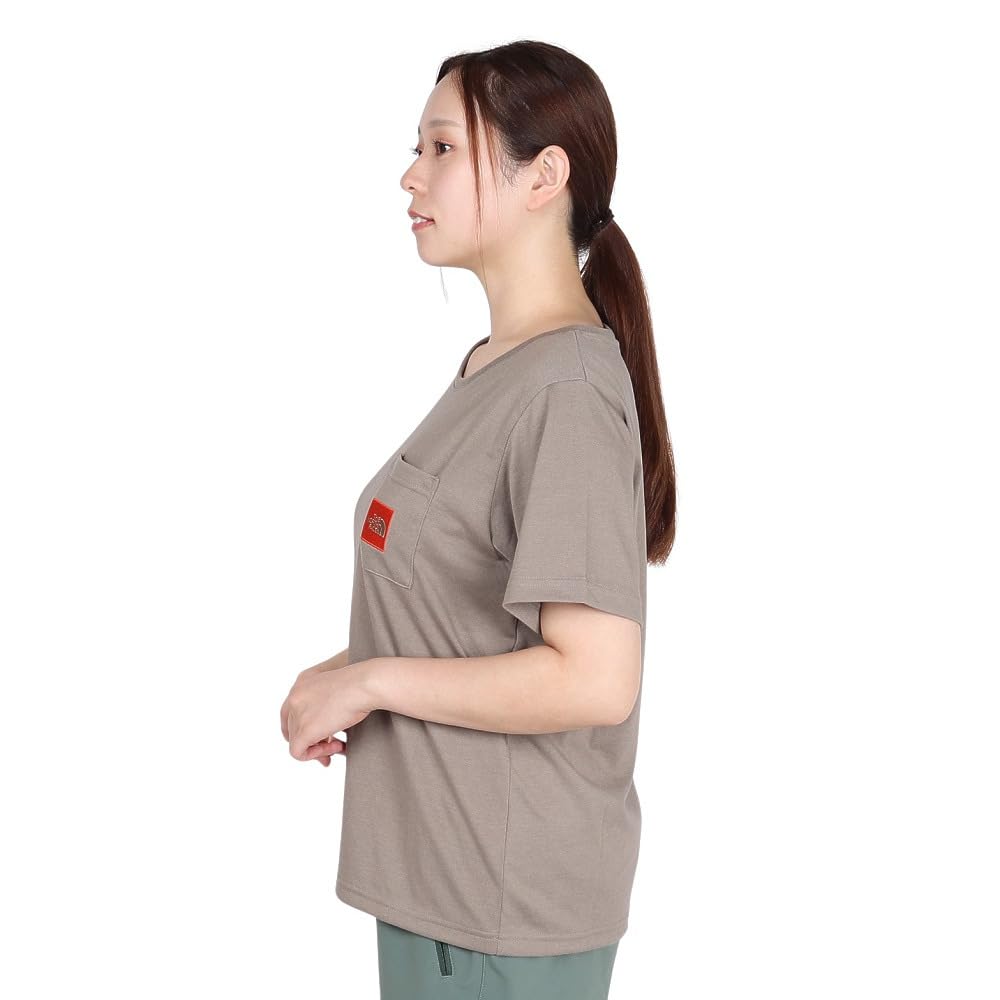 The North Face Short Sleeve Square Logo Pocket Mushroom Size S T-Shirt, Tee, Pattern,