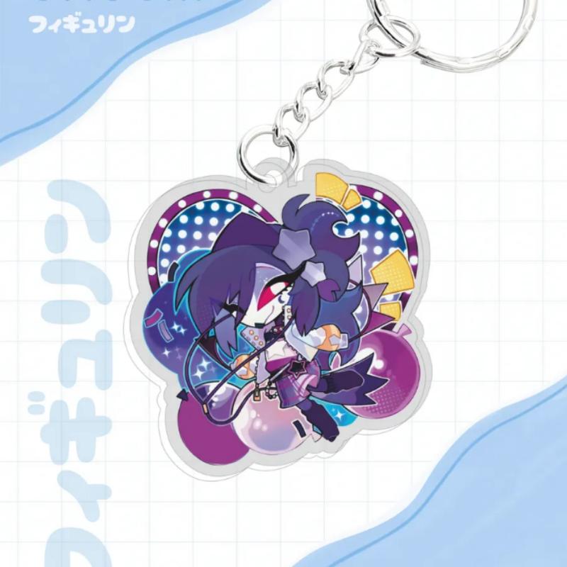 Acrylic Key Buckle for Helluva Boss Moxxie Millie Stolas Beelzebub Stella Anime Theme Acrylic Creative Keychain Pendant Gift