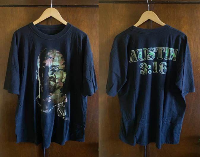 

Vintage 1999 WWF Stone Cold Steve Austin 316 Big Face Camouflage T Shirt - WWE M